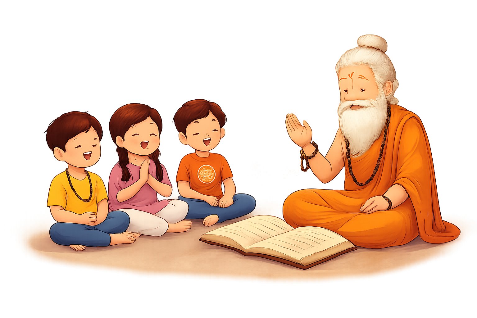 Kids chanting shlokas