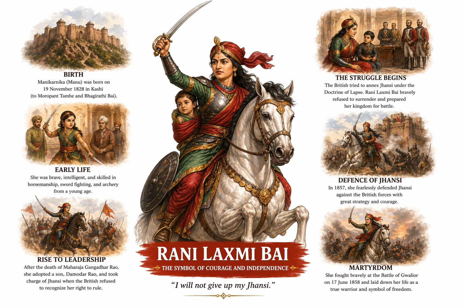 The Story of Rani Lakshmibai – The Queen Who Never Gave Up