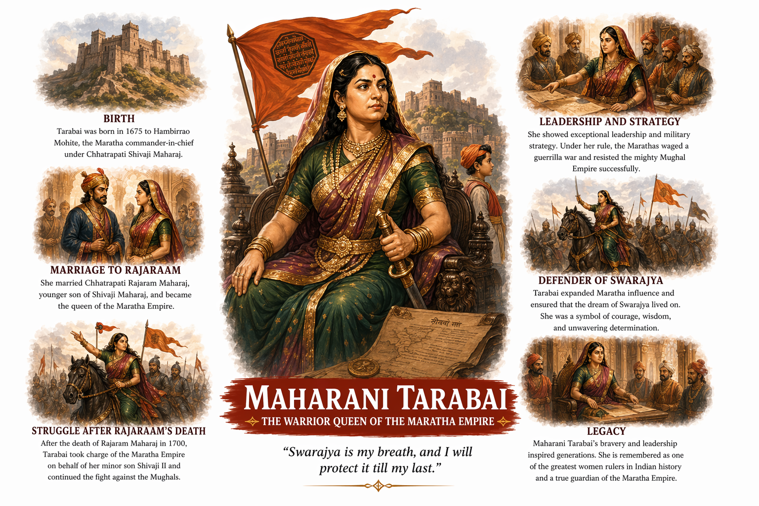 The Story of Maharani Tarabai– The Lioness of the Maratha Empire